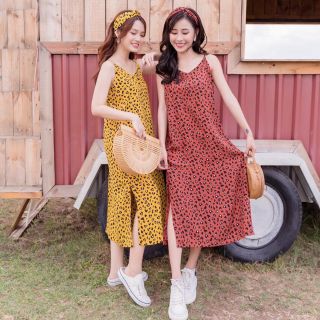 Đầm beo 2 dây kèm turban kèm hình + clip thật