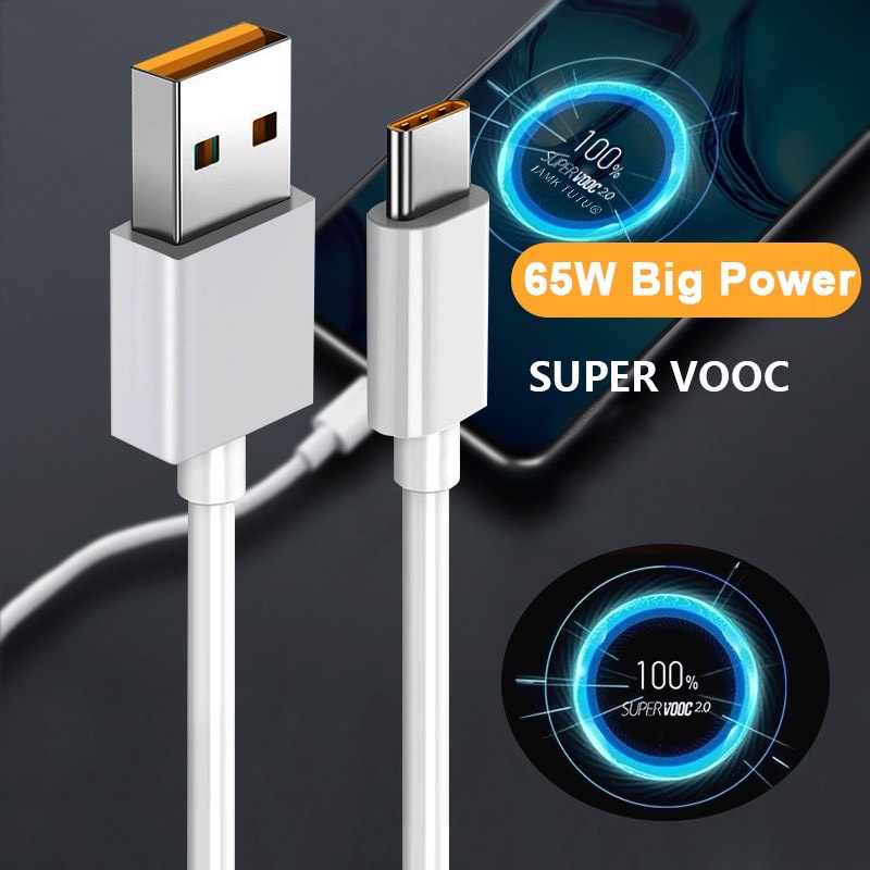 [SẠC SIÊU NHANH 65W] Bộ Sạc Cáp 65W SUPER VOOC Chính Hãng Siêu Nhanh - Bảo Hành 12 Tháng