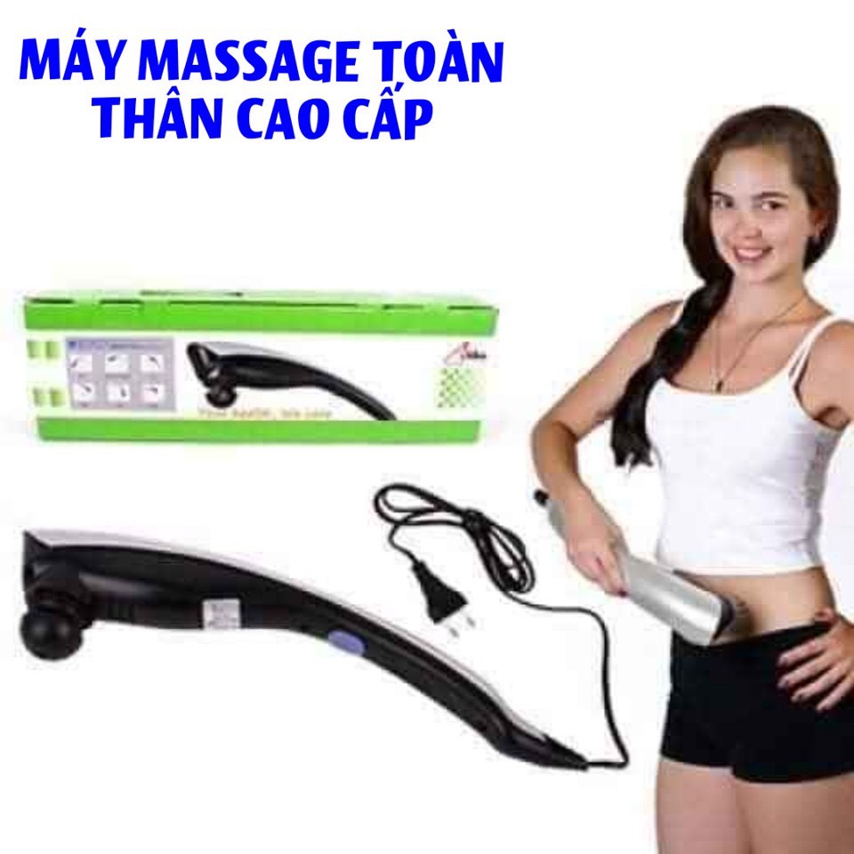 Máy massage cầm tay, Máy đấm lưng cầm tay (3 Đầu Massage) cao cấp