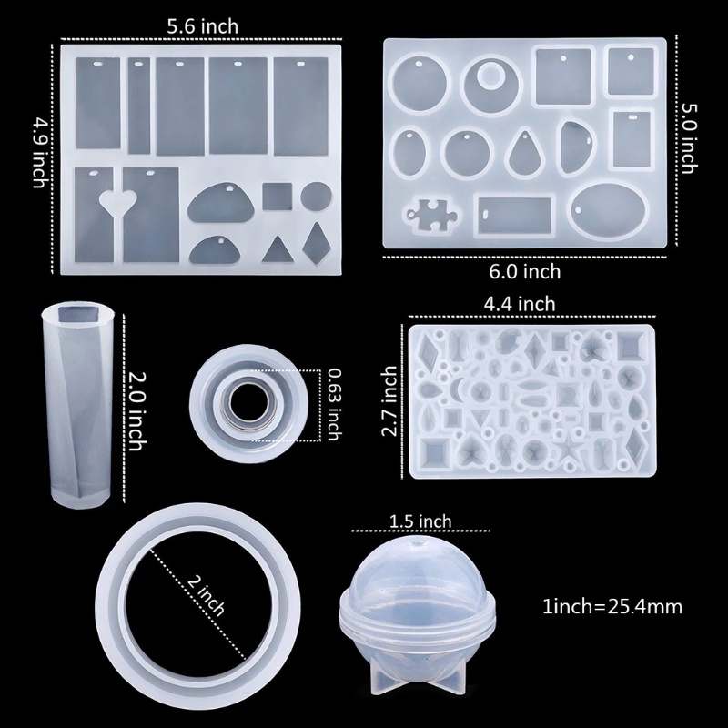 1 Bộ Khuôn Silicone Làm Mặt Trang Sức Thủ Công