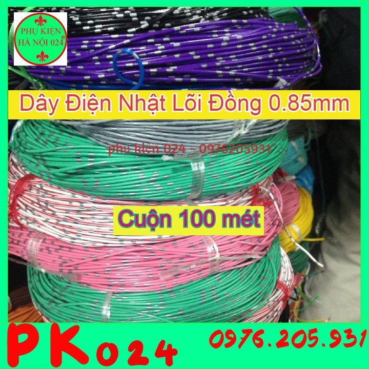 Cuộn 100 Mét Dây Điện Nhật Lõi Đồng 0.85mm Cho Ô Tô Xe Máy