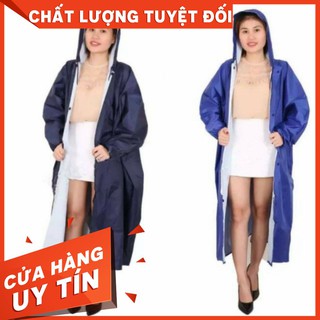 Áo mưa bít dây kéo vải da cá siêu bền