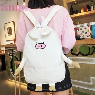 (Fas) Balo Vải Hình Con Heo Cute Cho Nữ