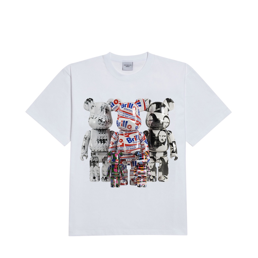 Áo thun bearbrick 5 cotton 100% chính phẩm, form oversize, chuẩn hàng xịn, full tem mạc, Anam Store