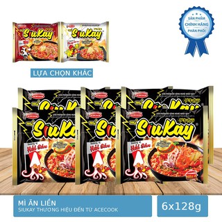 Combo 6 Gói Mì Ăn Liền SiuKay Thương Hiệu Acecook 128g