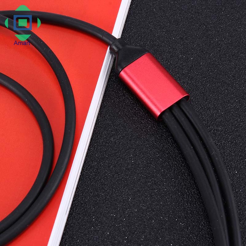 Cáp sạc truyền dữ liệu USB loại C 1.2m 3 trong 1 cho iPhone Samsung Xiaomi nhiều màu lựa chọn