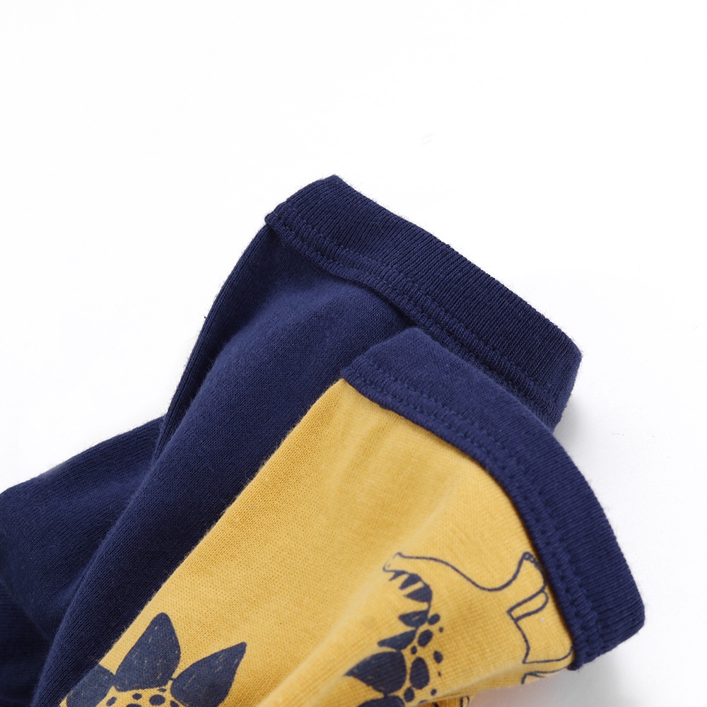 Bộ đồ Soffny gồm áo thun tay ngắn và quần ngắn vải cotton họa tiết khủng long hoạt hình thời trang dành cho bé trai