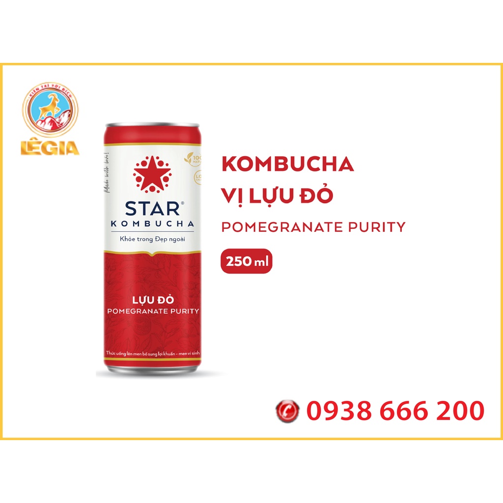 Nước Trái cây STAR KOMBUCHA Vị Lựu Đỏ 250ML