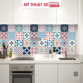 15O ô Decal Gạch bông ĐẸP MÊ LY, trang trí nhà cửa nội thất văn phòng, kt 15x15cm/ô
