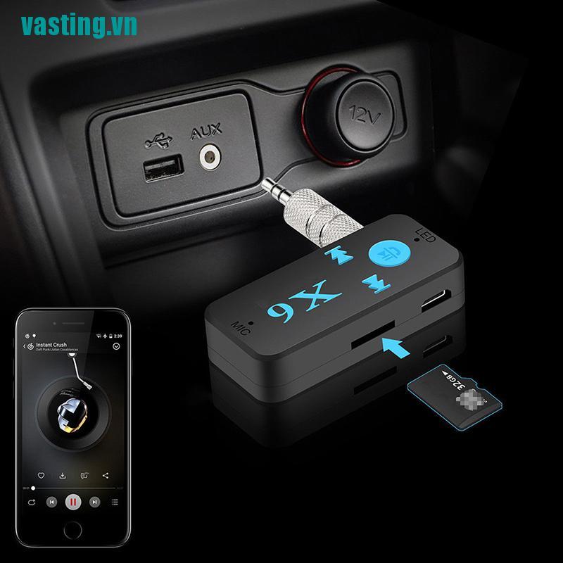 Thiết bị thu nhạc kết nối Bluetooth không dây X6 kèm dây cáp âm thanh 3.5mm