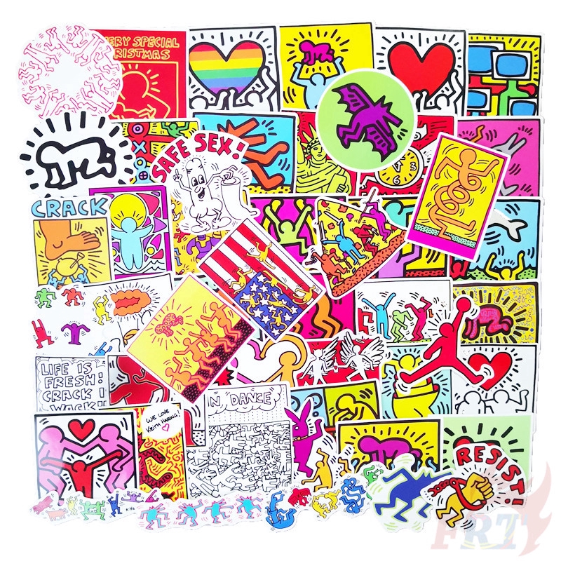 ❉ Keith Haring Series 01 Graffiti Stickers ❉ 50Pcs/Set DIY Mixed Luggage Laptop Skateboard Decals Doodle Stickers