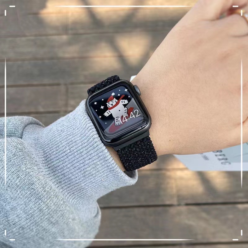 Dây Đeo Co Giãn 40mm 44mm Cho Đồng Hồ Apple Series Se 7 6 5 4 3 38mm 42mm 41mm 45mm