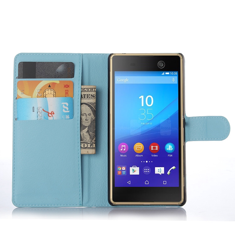 Bao da điện thoại gập kiêm ví tiện dụng cho Sony Xperia M2 M4 M5 AQUA