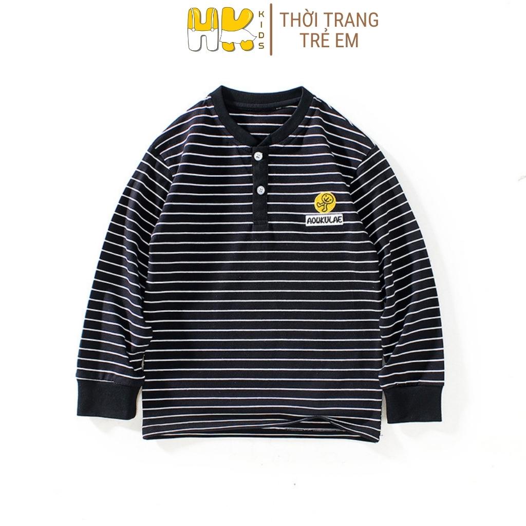 Áo thun dài tay bé trai AKL, áo phông thu đông cao cấp chất COTTOT mềm mịn size đại cho các bé lớn - HK KIDS (2951)