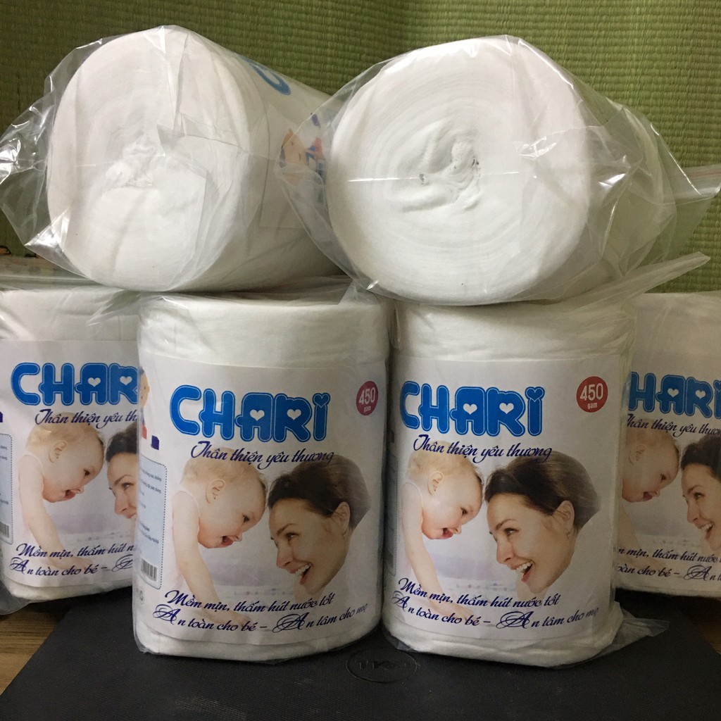 Khăn Vải Khô đa năng Chari cuộn 450gr 𝑭𝑹𝑬𝑬𝑺𝑯𝑰𝑷Khăn giấy khô đa năng, khăn vải khô đa năng vệ sinh cho trẻ sơ sinh