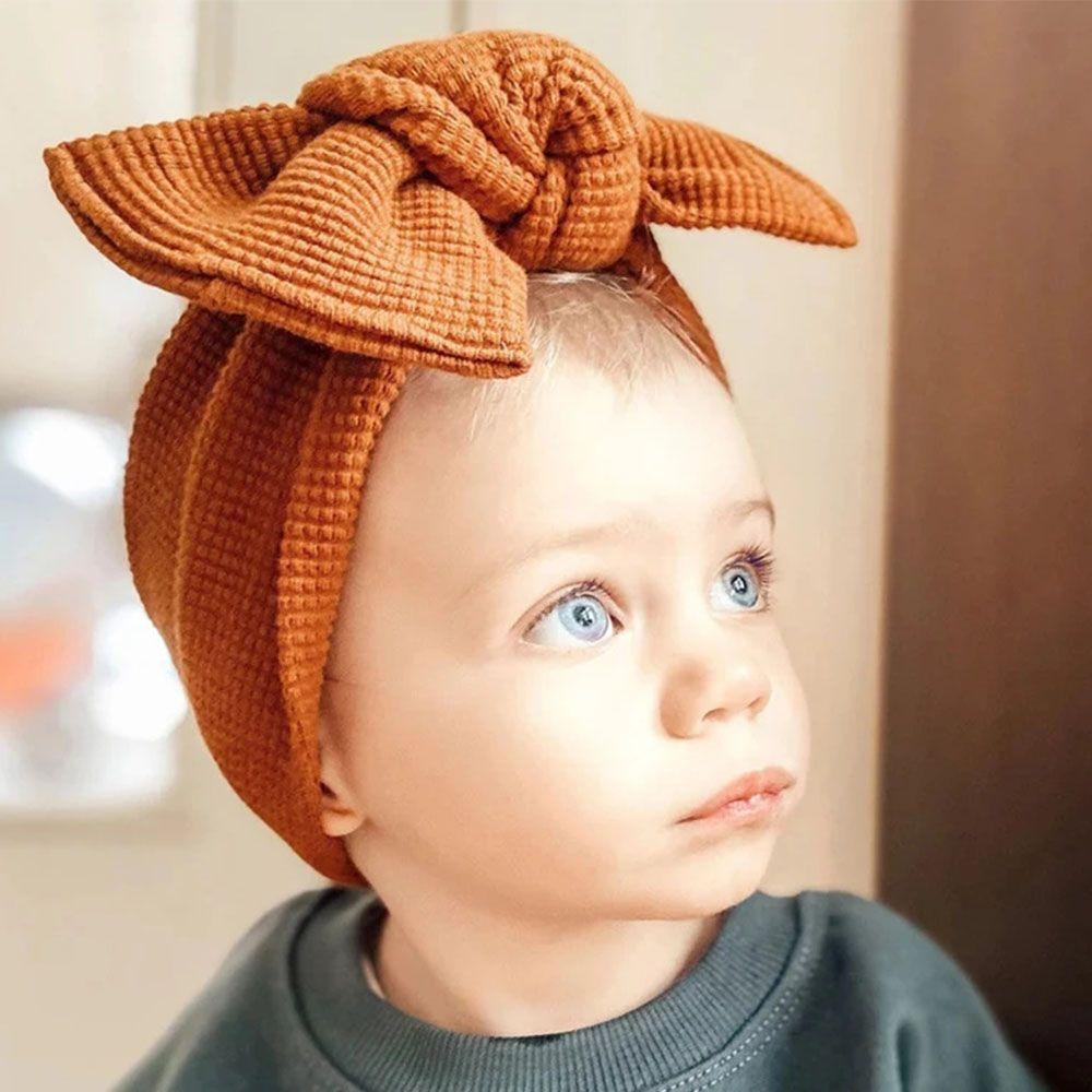 Băng Đô Nơ Vải Mềm Co Giãn Cho Bé