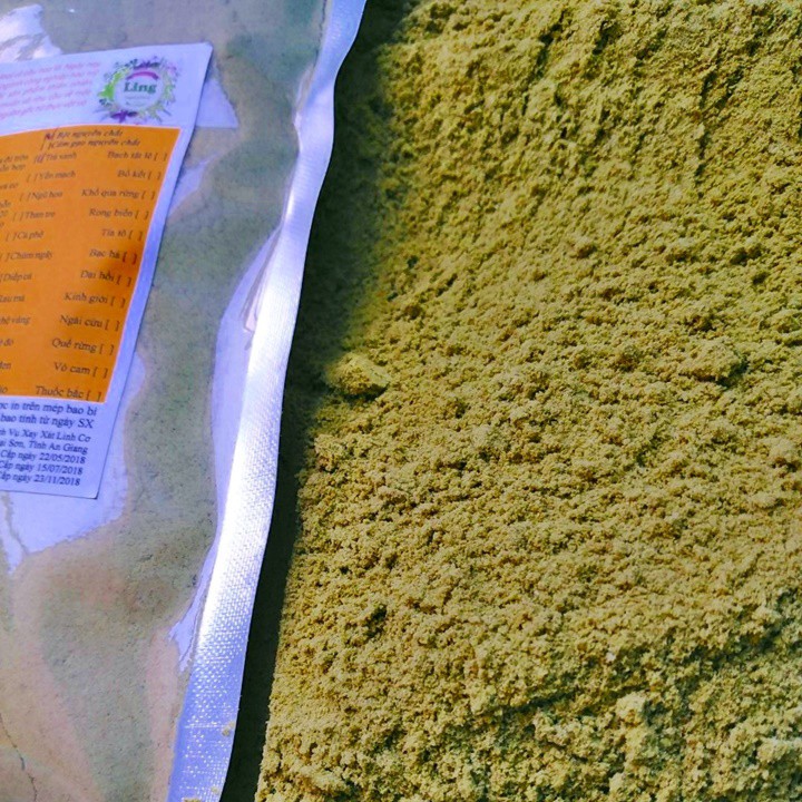 Tinh Cám gạo Trà xanh 500g nguyên chất thiên nhiên 100% có giấy ĐKKD và VSATTP Ling