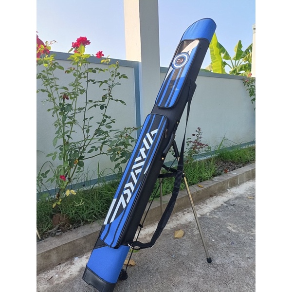 TÚI ĐỰNG CẦN CÂU có chân 1m25 - 2 ngăn chính - 2 ngăn phụ, Chất liệu PU cứng + nhựa ABS