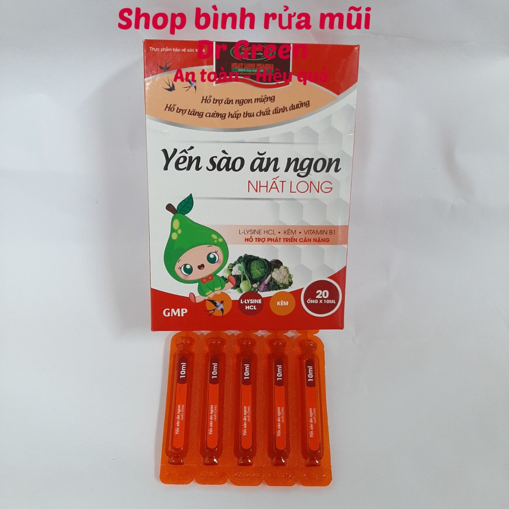 Yến sào ăn ngon Nhất Long Hộp 20 ống date dài