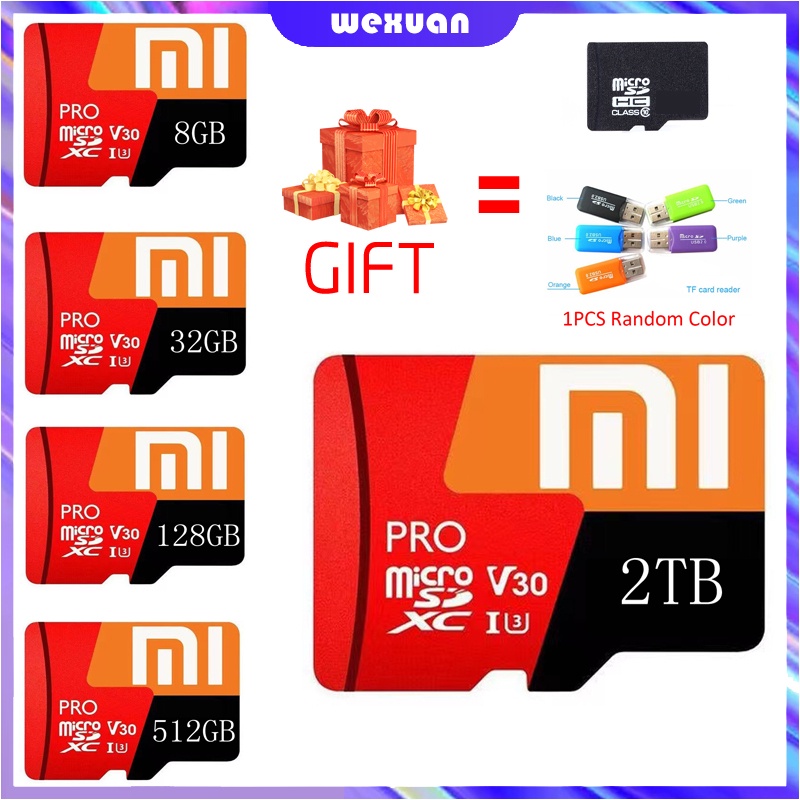 Thẻ Nhớ MicroSD TF XIAOMI Class 10 2TB / 512GB / 128GB / 32GB / 8GB 100MB / S