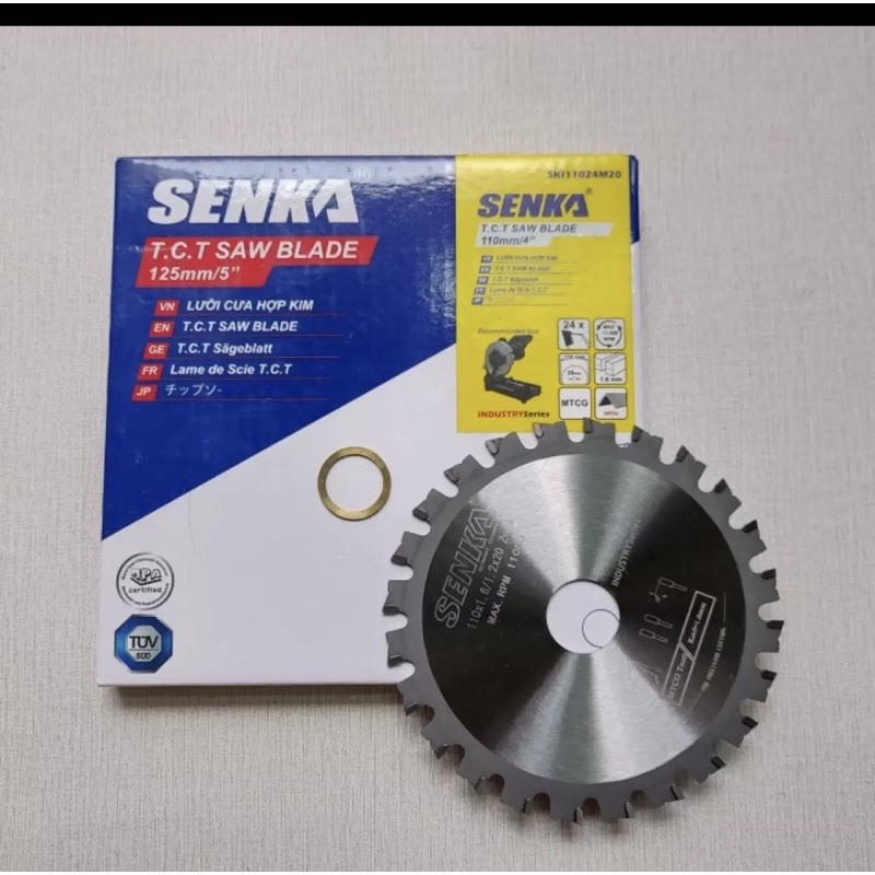 Lưỡi cắt sắt kim loại dùng cho máy tua chậm 110mm* 24 răng* cốt 20