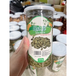 Hạt bí tách vỏ Ấn Độ 500g giòn mẩy ngon loại 1 đã rang sẵn ăn cực ngon