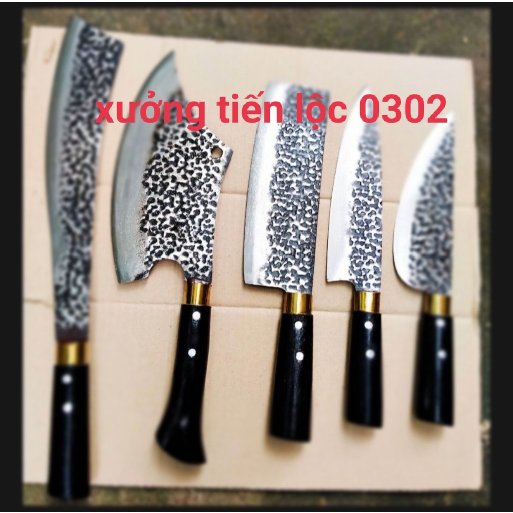 bộ dao 5 món làm, chuẩn từ nhíp xe