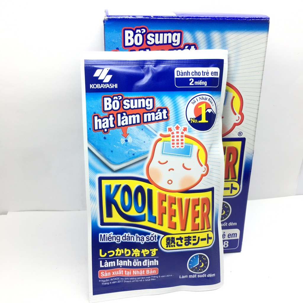 Koolfever Miếng dán HS hộp 8 gói x 2 miếng