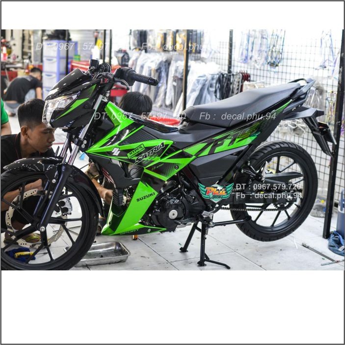Tem Rời Satria Xanh chuối lá (C)