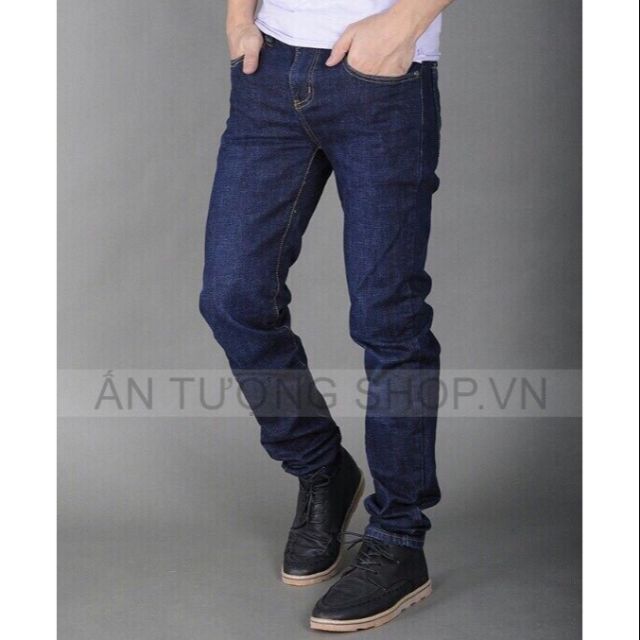 Quần Jean Nam Xanh Trơn Đơn Giản MK05TH Phù Hợp Với Mọi Lứa Tuổi