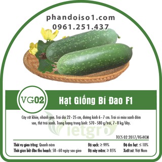 Bộ 2 gói Hạt Giống Bí Đao F1 Vietgro VG02