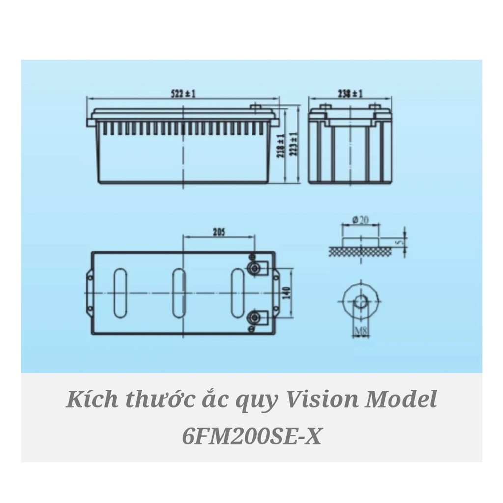 Bình lưu trữ NLMT VISION 6FM200SE-X