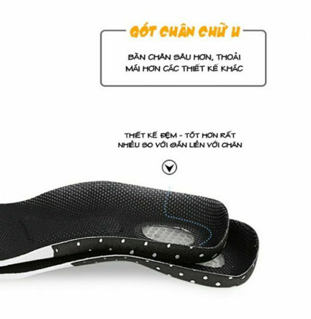 1 cặp Lót giày thể thao Gel - lót giày êm chân, thoáng khí, gel giảm chấn