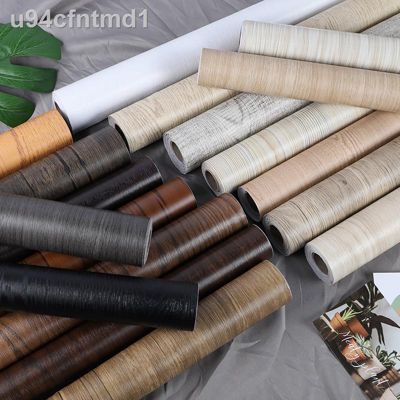 Dán vân gỗ dày tự dính đồ nội thất cũ cải tạo tủ để bàn tủ quần áo cửa giấy dán tường chống thấm và chống ẩm giả gỗ sơn