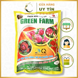 Phân Bón Hữu Cơ GREEN FARM 1kg Chuyên dùng Hoa hồng và Cây Cảnh