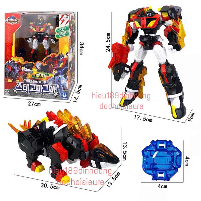 Lực lượng nhí x Siêu Robot Khổng Lồ Tyranno Phiên Bản Stego Magma Hỏa Thần - MINIFORCE Biệt đội siêu nhân nhí