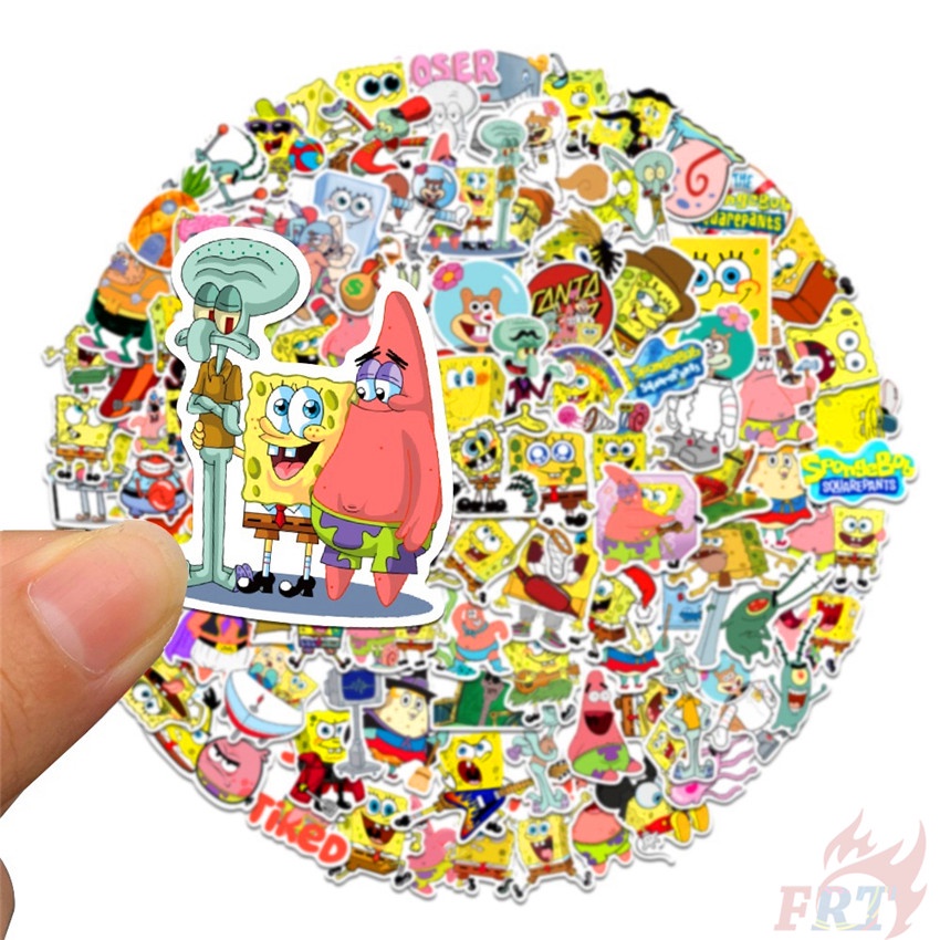 100Pcs/Set ❉ SpongeBob SquarePants Series C Stickers ❉ DIY Fashion Waterproof Decals Doodle Stickers