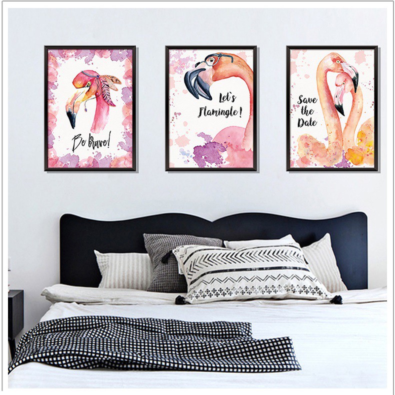 Decal tranh 3D ngỗng cưới Save the date AmyShop DCS052 ( 45 x 106 cm)