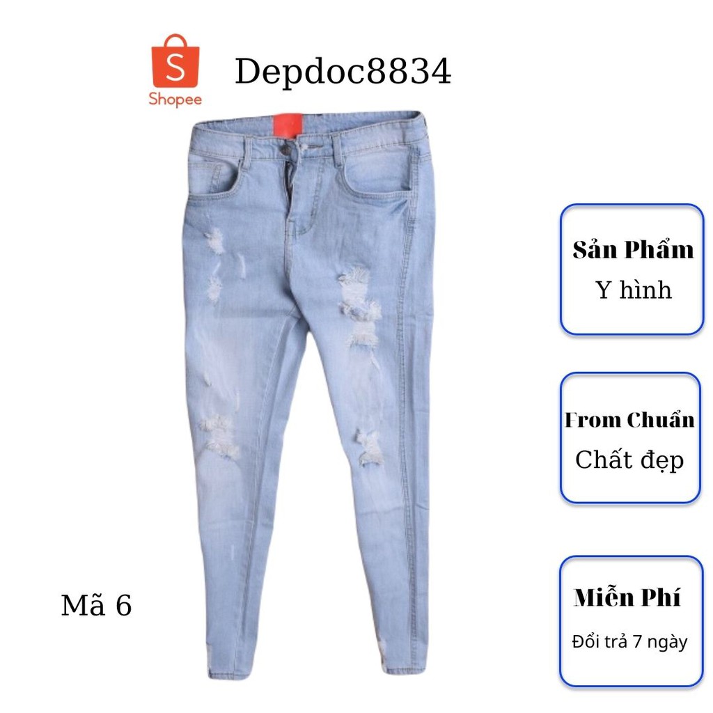 Quần jean nam cao cấp, chất liệu bò ( jean ) mềm mịn, from chuẩn, có nhiều mẫu đẹp mới đi kèm depdoc98