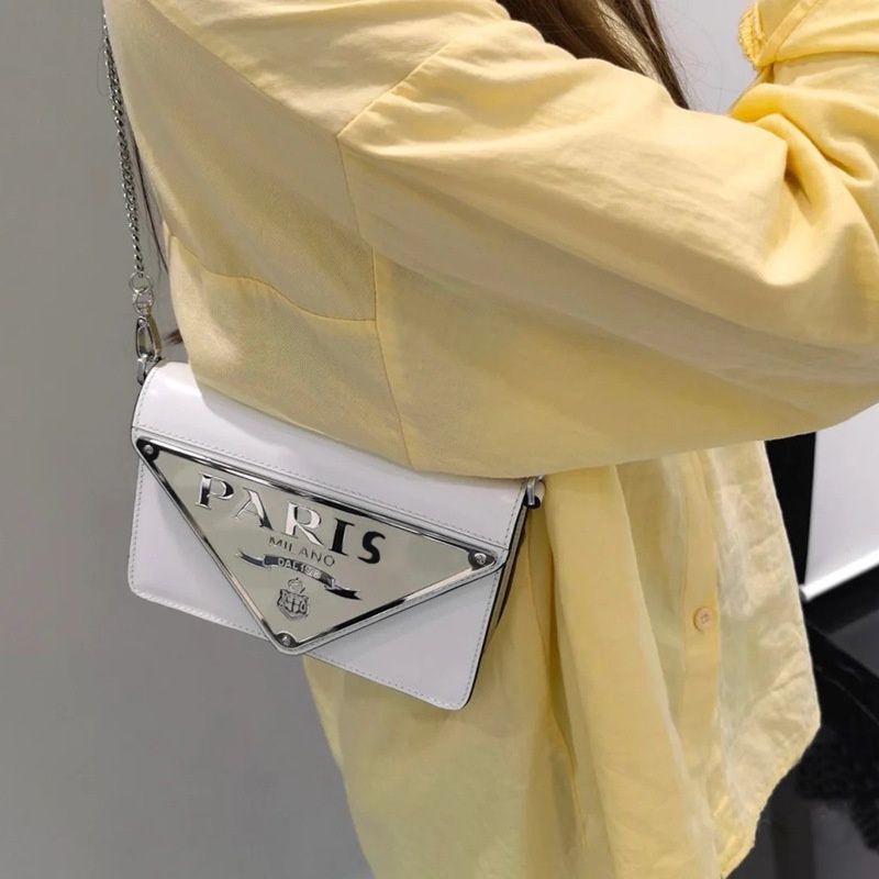 Túi #prada da bóng mini đeo chéo xịn fullbox 19cm