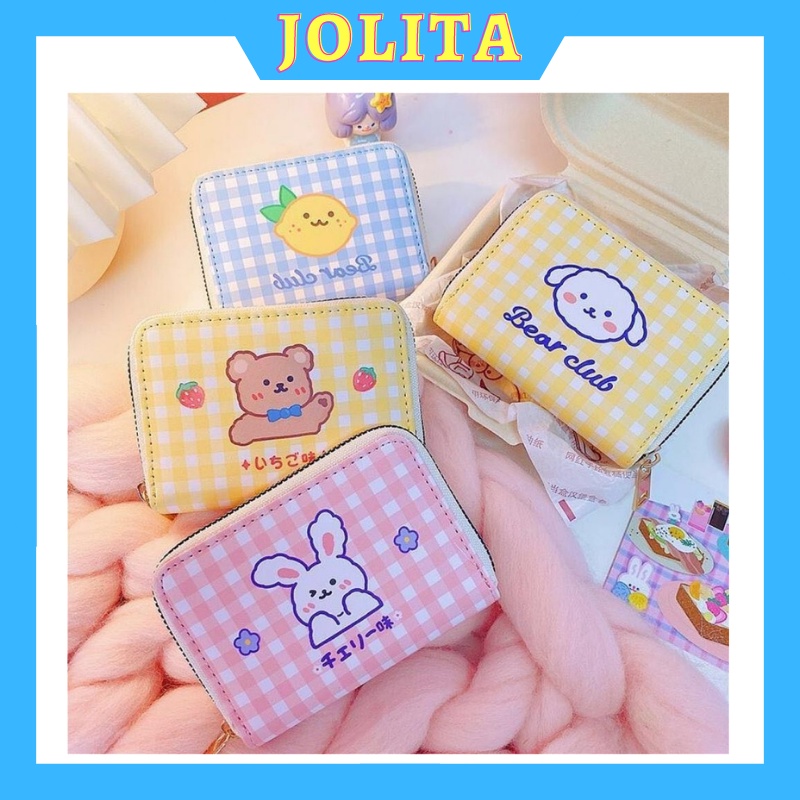 Ví nữ cute mini dễ thương giá rẻ bỏ túi nhiều ngăn ngắn nhỏ gọn Hàn Quốc đẹp cao cấp JOLITA VN37