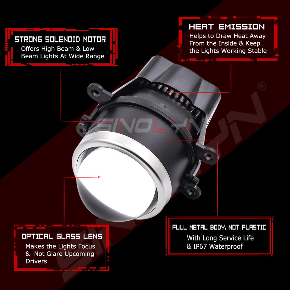 Đèn LED Sương Mù Ánh Sáng Xanh Dương D2H H11 HID Cho Mitsubishi Xpander / Outlander / Pajero / Galant / Grandis 3.0 inch