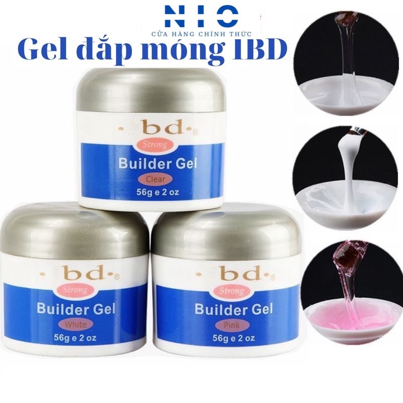 GEL đắp móng IBD mầu trong 56g ( loại thường )