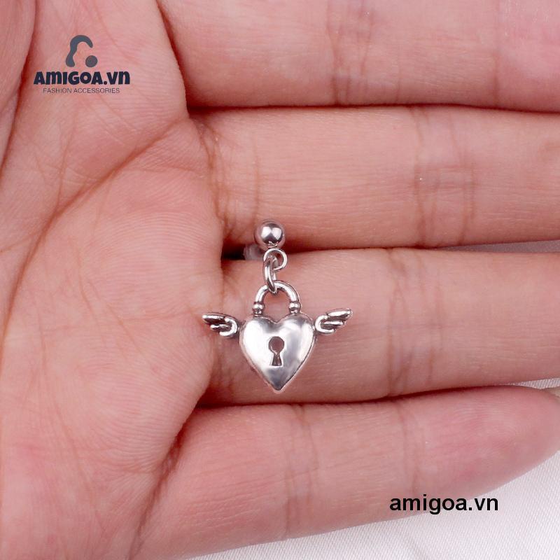 ✨✨1 Cặp Khuyên Tai Hình Chìa Khóa Trái Tim Xinh Xắn Cho Nữ