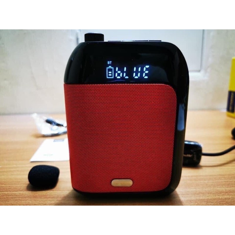 Loa trợ giảng T9+ 4.0  sử dụng sóng cao   cấp UHF, 2.4G, bluetooth, ghi âm. Tặng mic có dây, củ sạc