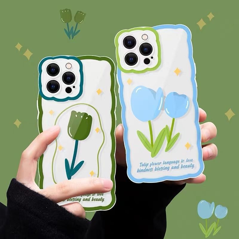 Ốp Điện Thoại TPU Silicon Mềm Trong Suốt Hình Hoa Cho iPhone 12 13 SE2020 6 6S 7 8 Plus X XS XR 11 Pro Max