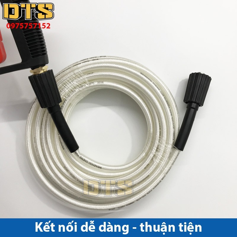 15m Dây rửa xe cao áp cho máy xịt rửa áp lực - Ren trong 22mm