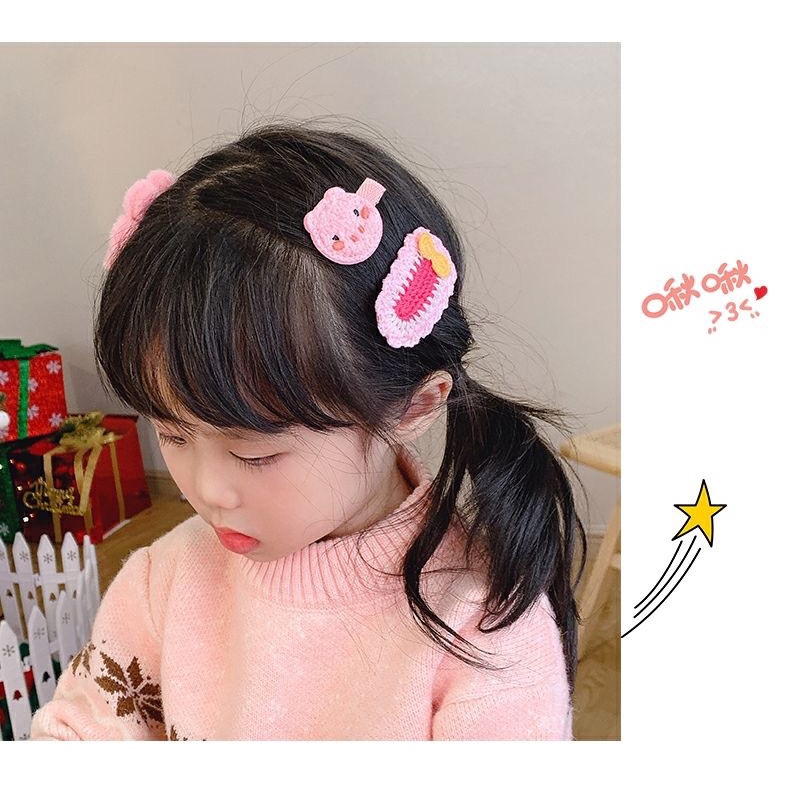 Set 8 Kẹp Tóc Hình Hoa Dễ Thương Cho Bé Gái