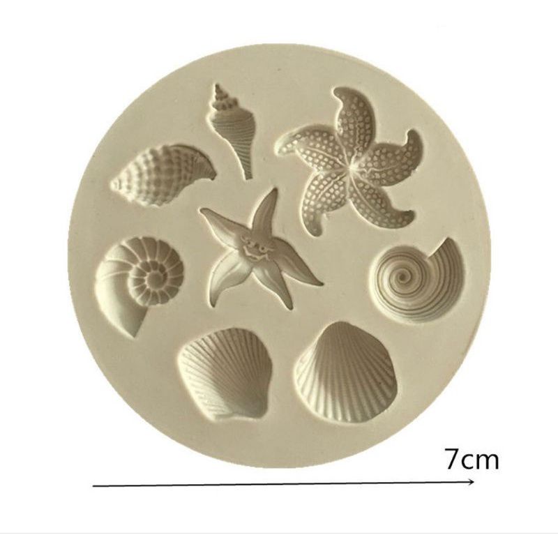 [2 size] 1 Khuôn silicon hình vỏ sò, ốc/ Khuôn việt quất - 9293store - 9293phukien