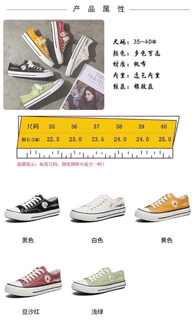 Giày thể thao nữ hoa cúc CV cực hot - Giá rẻ | BigBuy360 - bigbuy360.vn